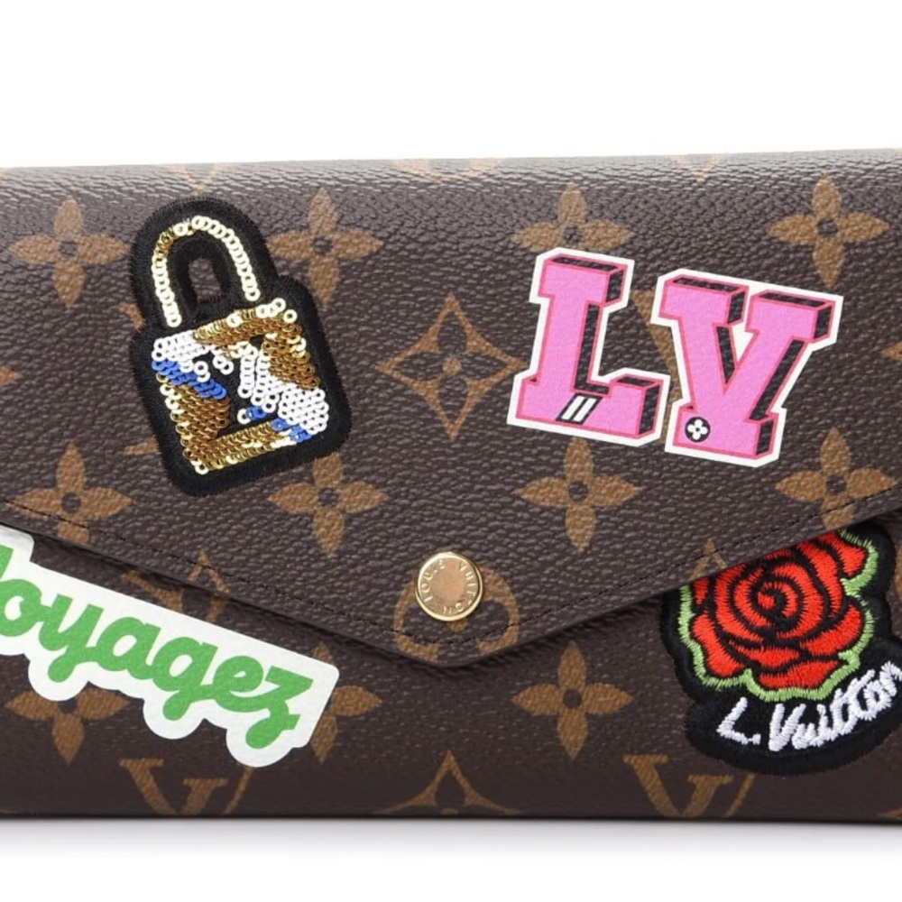 LOUIS VUITTON Monogram Travel Patches Sarah Wallet - Picture 10 of 14